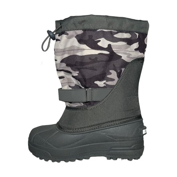 Columbia Gray Camouflage Camo Insulated Snow Ski Winter Boots Boys 5 Barely Worn - Picture 4 of 10